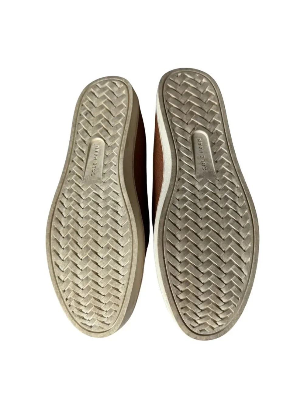 Cole Haan Size 6.5 Brown Leather Penny Loafers White Sneaker Sole